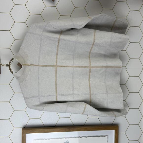 Anthropologie Stripe Beige and Tan Cowl Neck Sweater - Size - Small - Picture 7 of 7